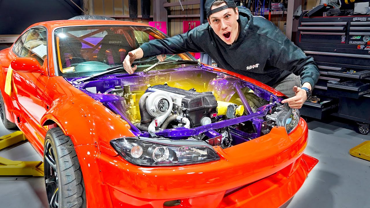 Installing my 3.6L 2JZ engine in my competition drift car!