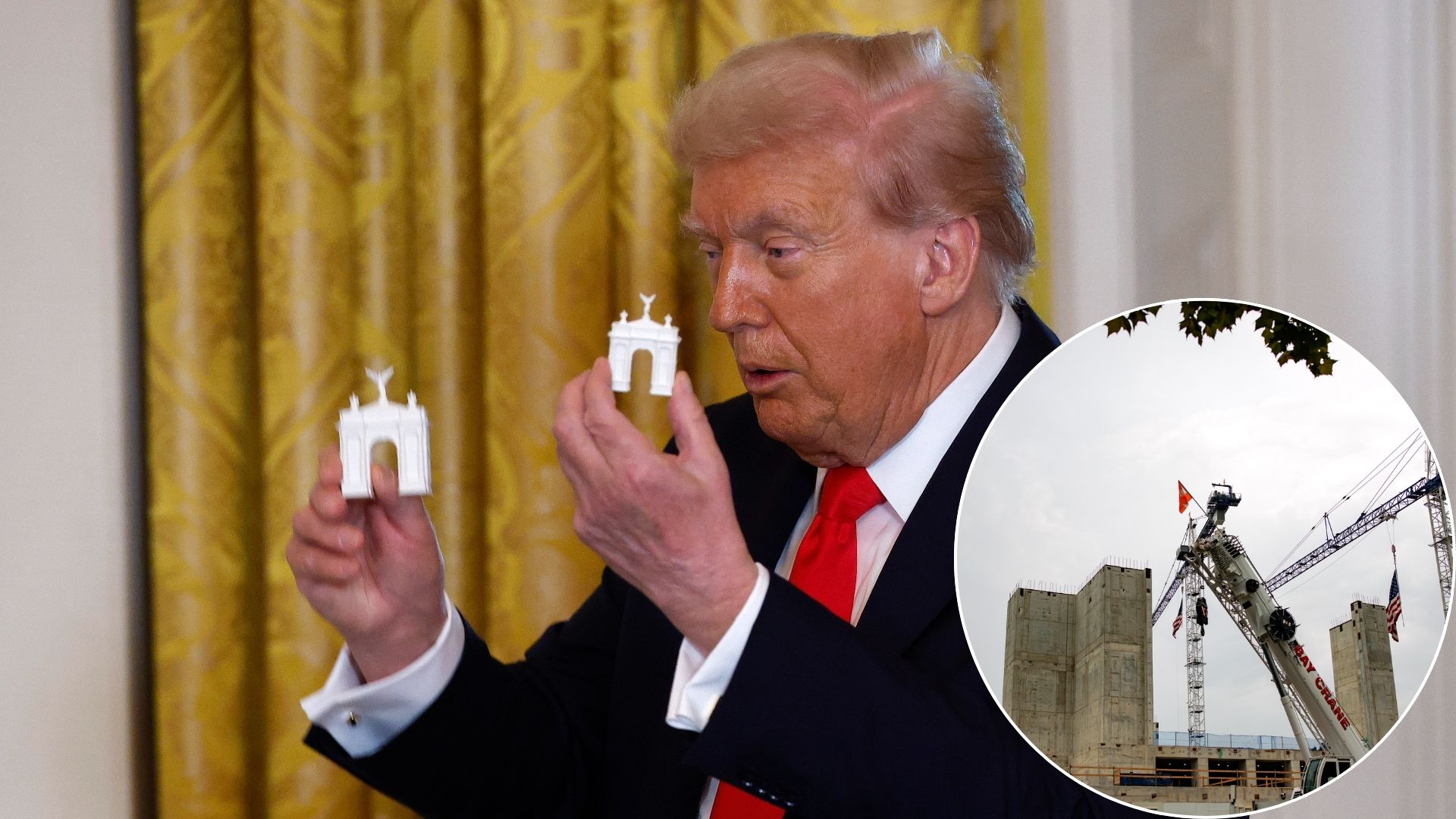Trump’s 250-foot triumphal arch takes military turn with plans for ...