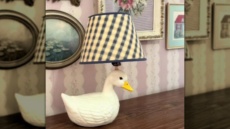 She turns a thrifted duck into a cute, funky lamp with an impressive DIY