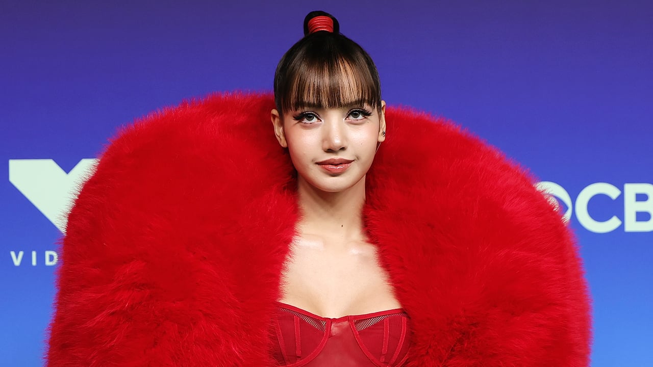 Lisa wows in red fur coat at 2026 MTV VMAs