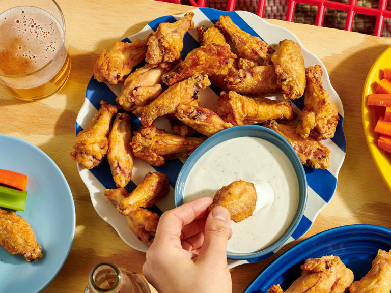 For shatteringly crispy chicken wings, don’t skip this step
