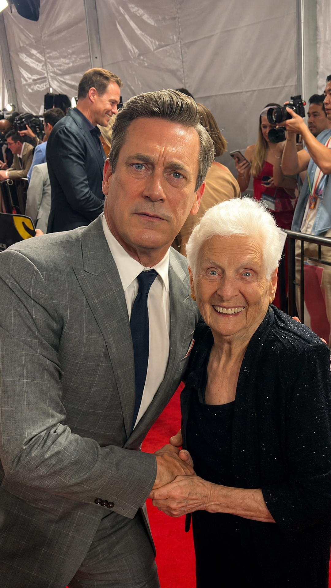 Granny meets Jon Hamm and delivers hilarious flirting