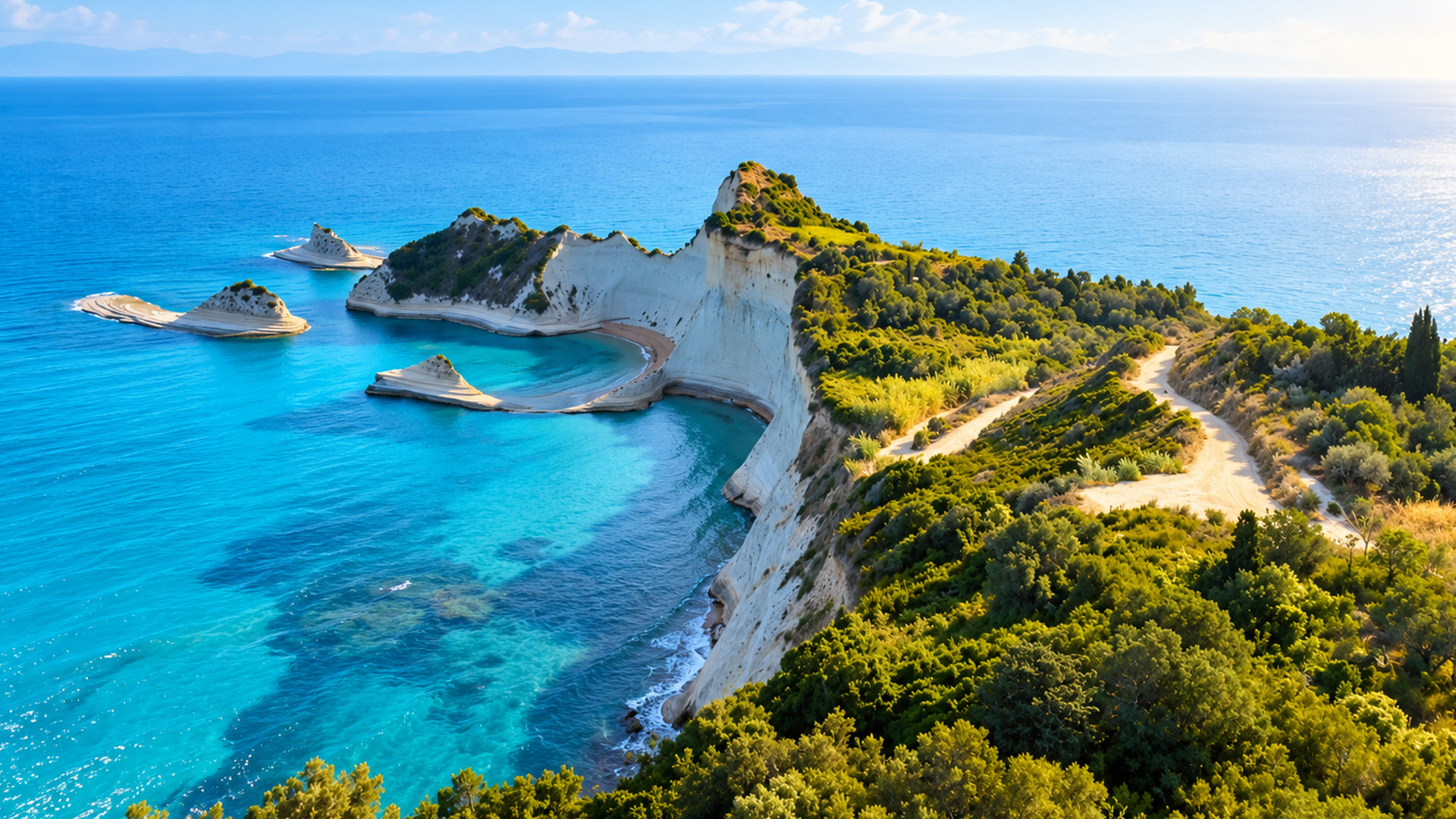 The strange rock formations just off the Greek coast