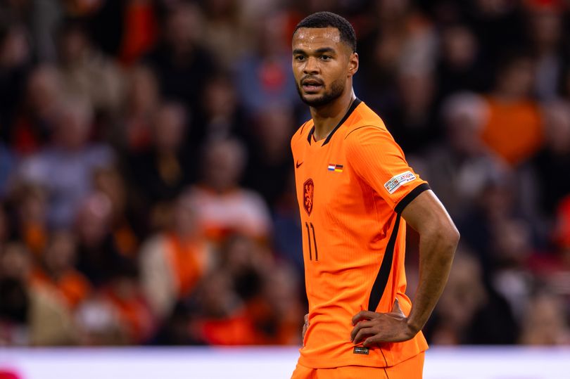 Cody Gakpo of Netherlands looks on during a UEFA Nations League match