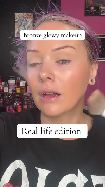 Quick bronze glowy makeup for busy real life days