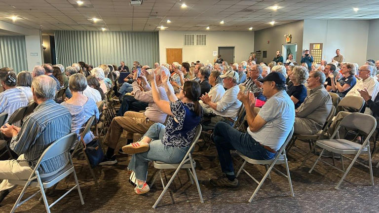 Congressional candidate Beth Macy meets with constituents in Lexington