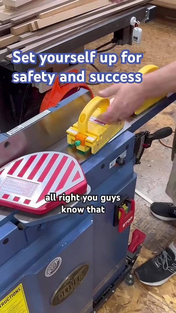 Tips for using the Microjig push blocks on an Oliver jointer #workshop ...