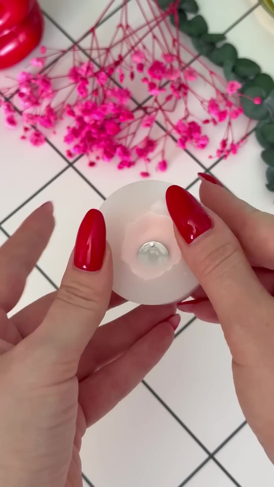 DIY pink bloom candle | ASMR craft 🌸