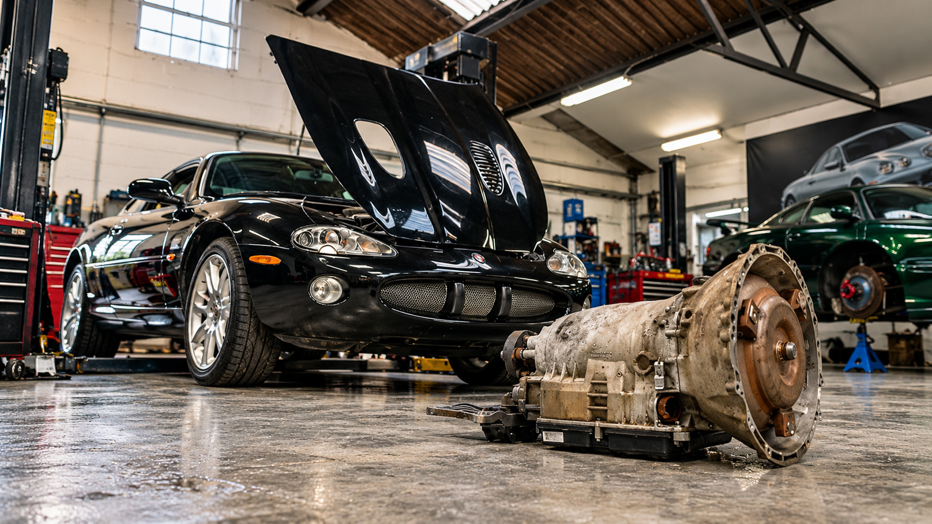 This supercharged Jaguar XKR finally gets the manual gearbox it needed