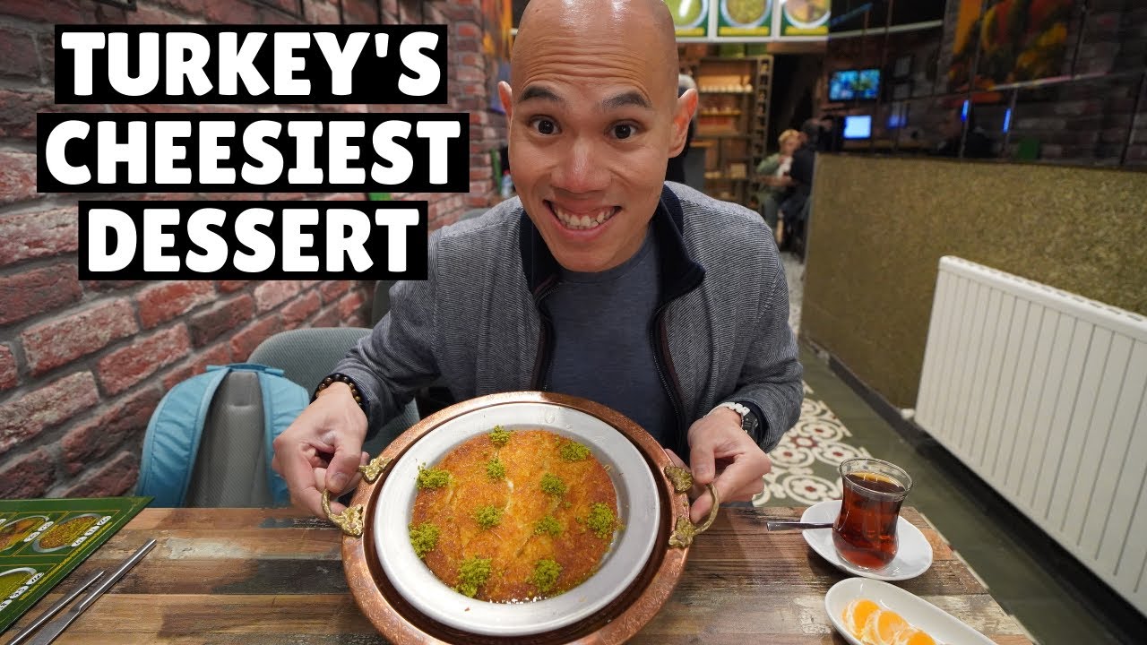 Turkish street food in Istanbul, Turkey | Künefe Turkish dessert ...