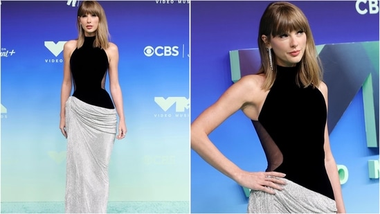 Taylor Swift stuns in black and silver Tamara Ralph gown at 2026 MTV ...