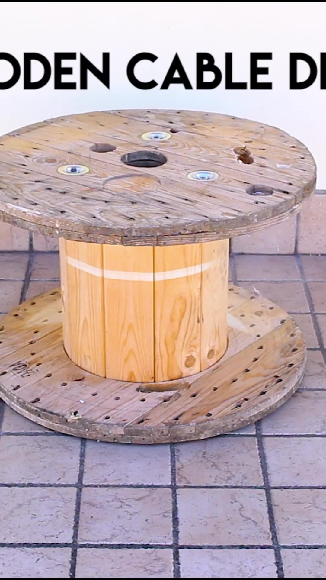 DIY spinning cable reel table #diy