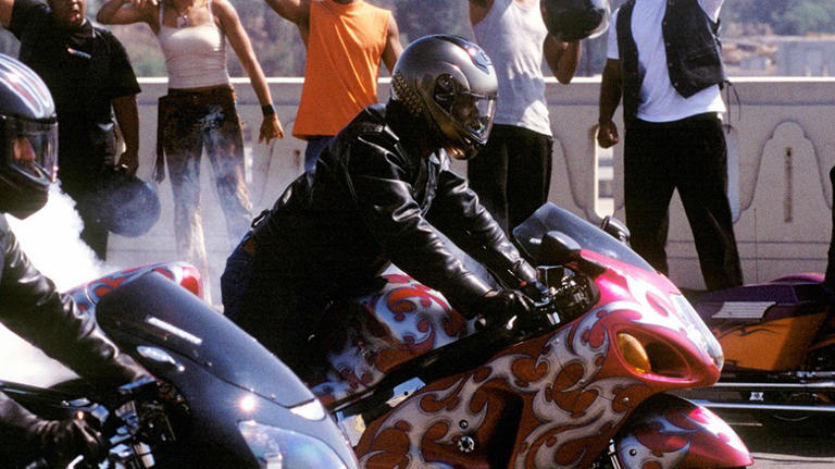 What motorcycle did Laurence Fishburne ride in Biker Boyz?
