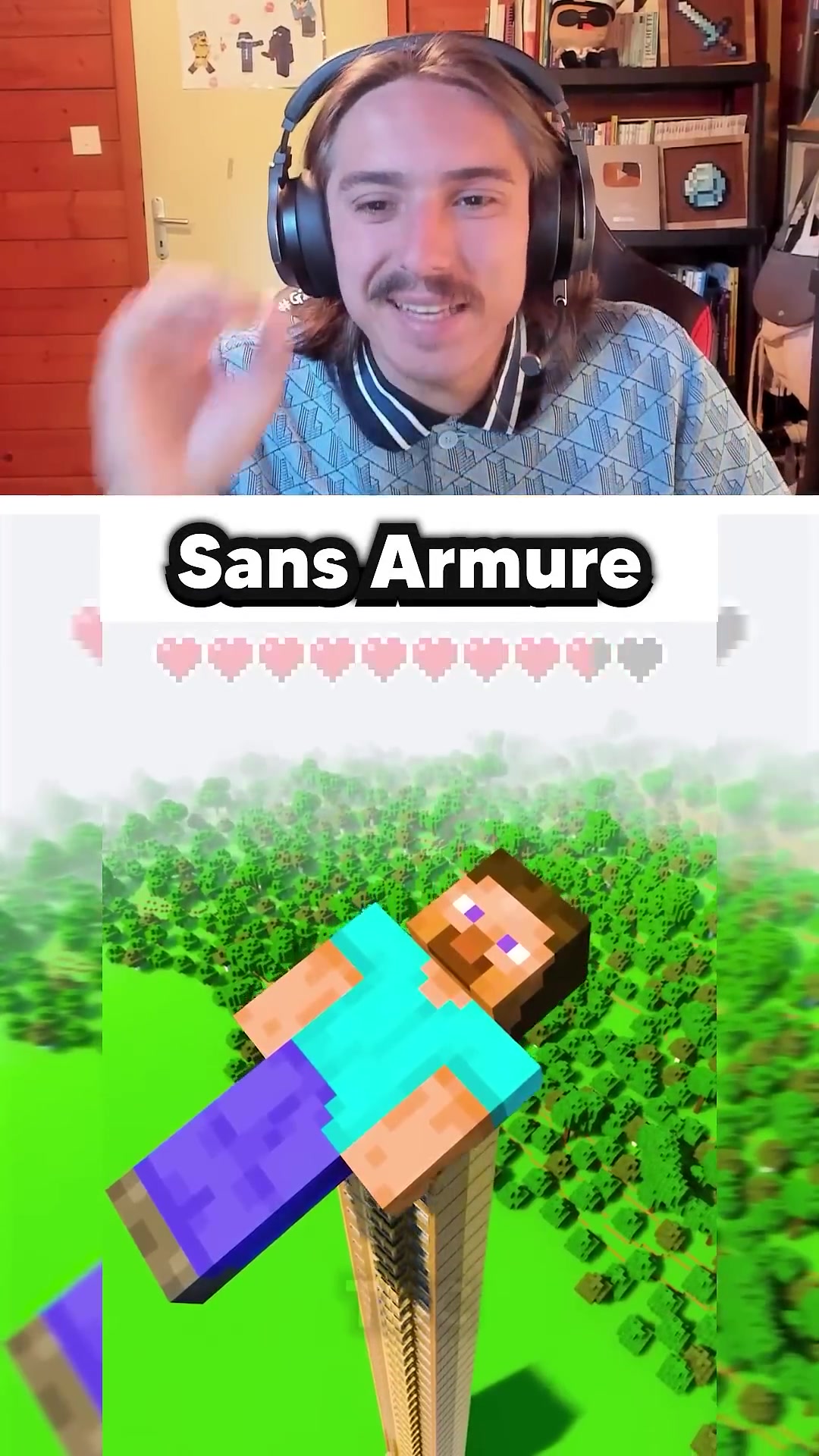 Steve survit-il à l'immeuble ? #minecraft #shorts