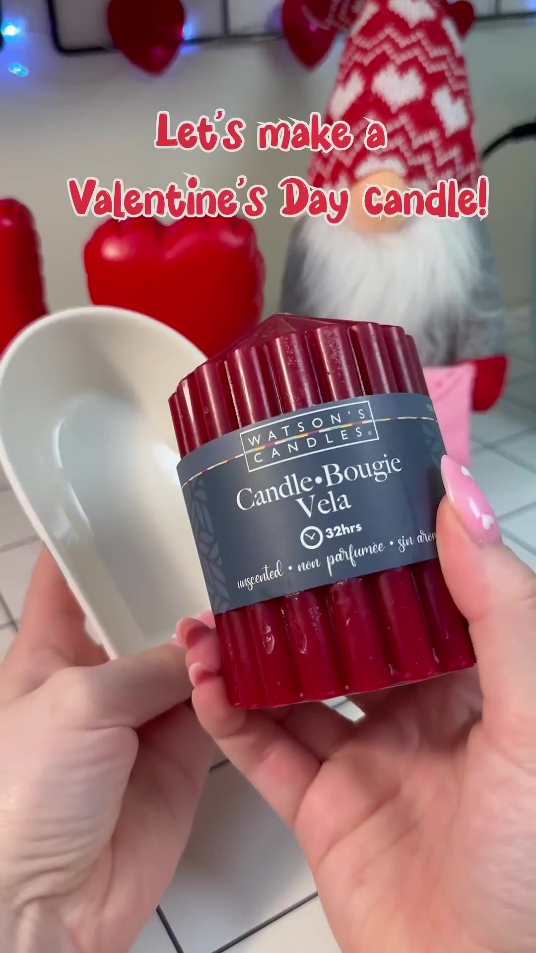 DIY Valentine’s heart candle: Quick & easy! ♥️