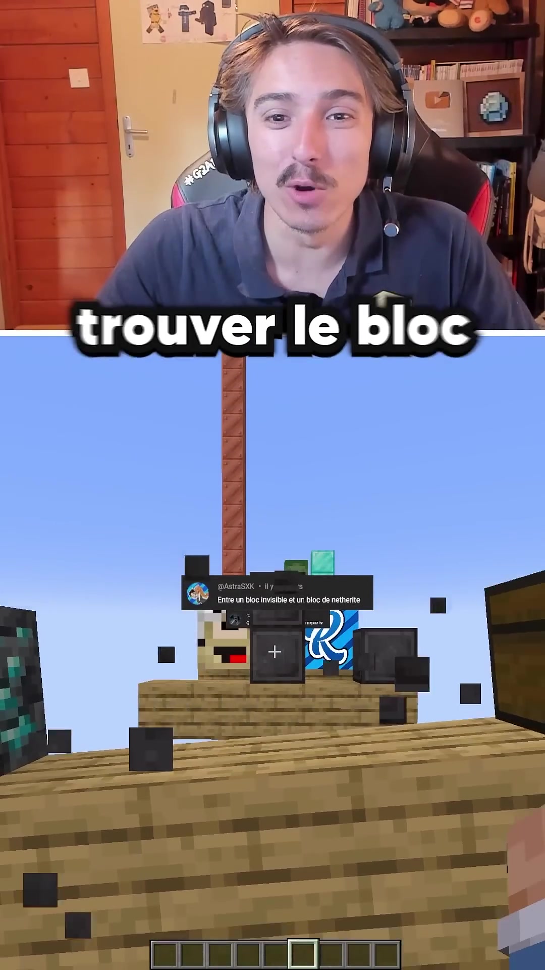 Quel est le bloc Minecraft le plus lourd? Jour 15 #minecraft #shorts # ...