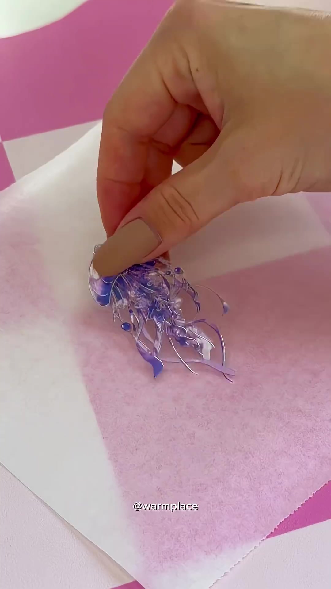 Cute jellyfish keychain from stickers | Easy DIY 💙🪼
