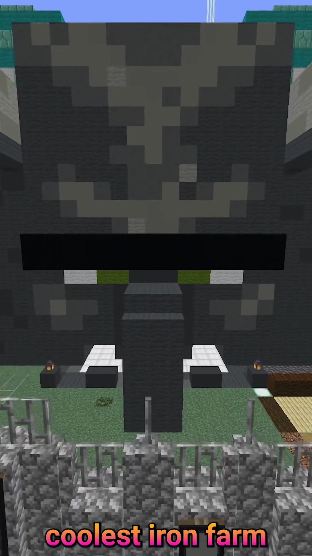 This iron farm is so cool! #minecraft #mc #mcyt #hardcore #hc #hcmc