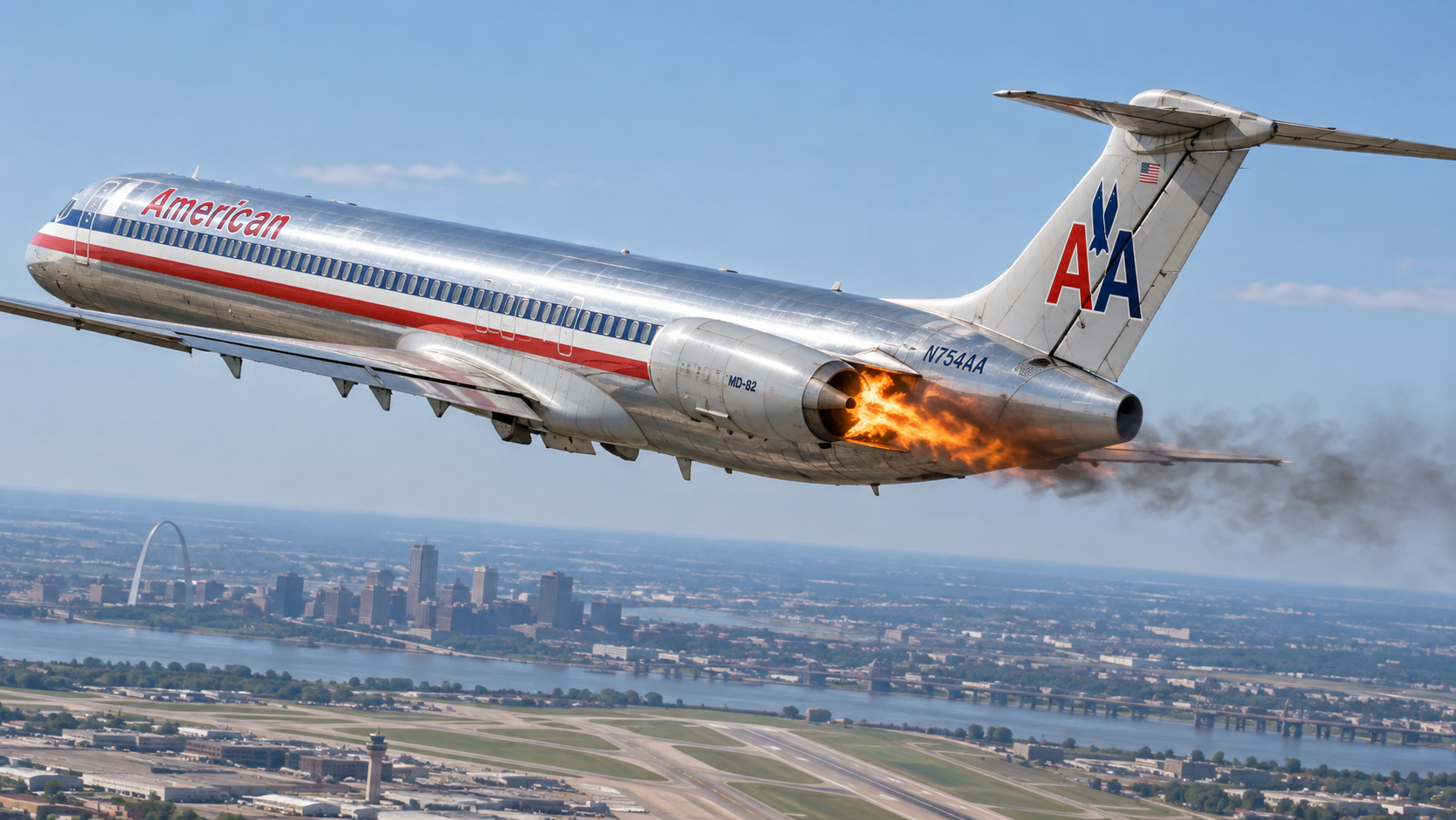 American Flight 1400 fought a fire after takeoff