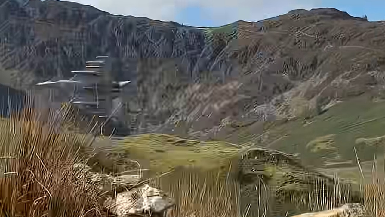 Two RAF Typhoons drop into the Mach Loop together - 