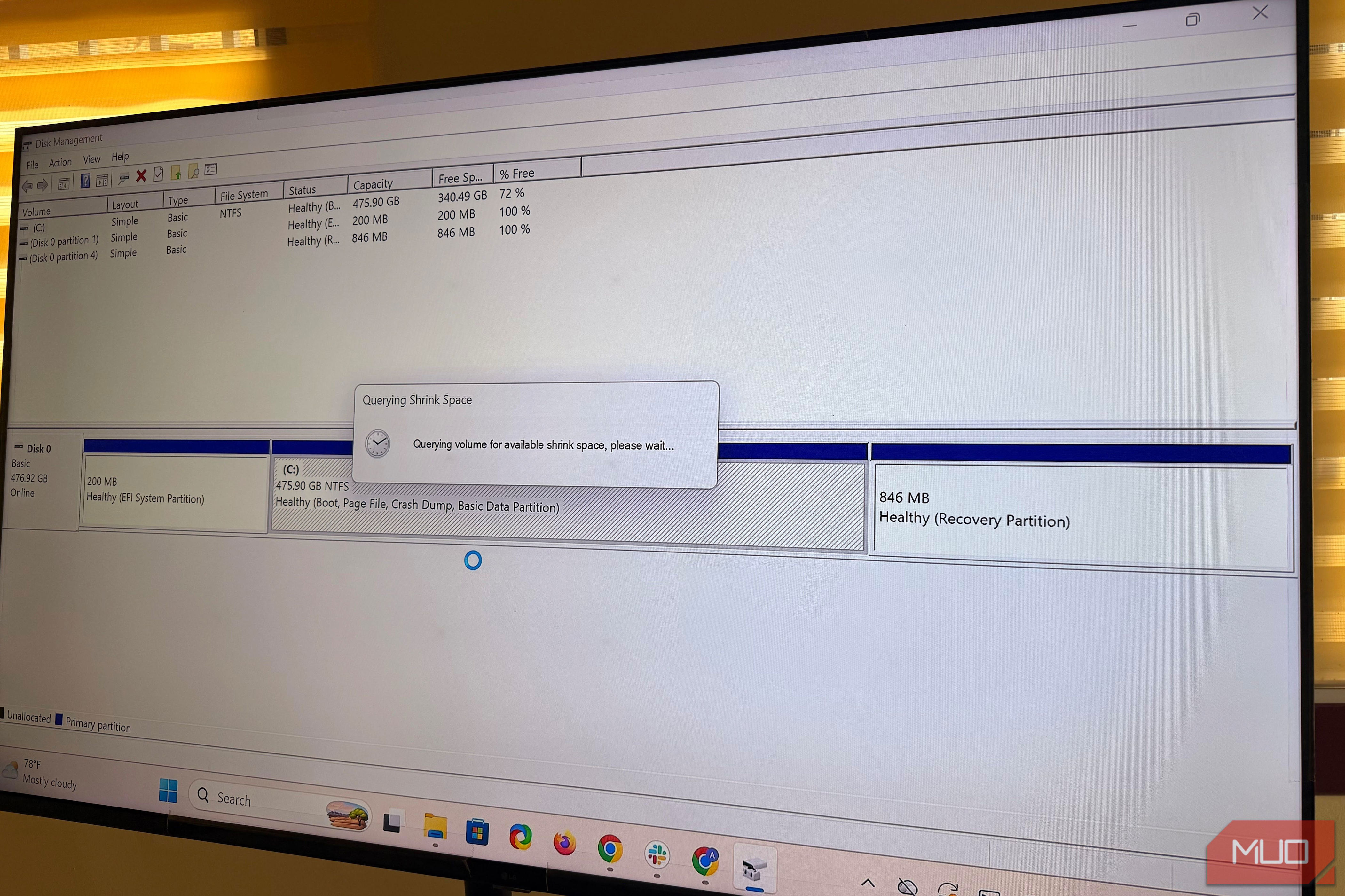 Windows wouldn’t let me use the free space on my own drive, so I ...