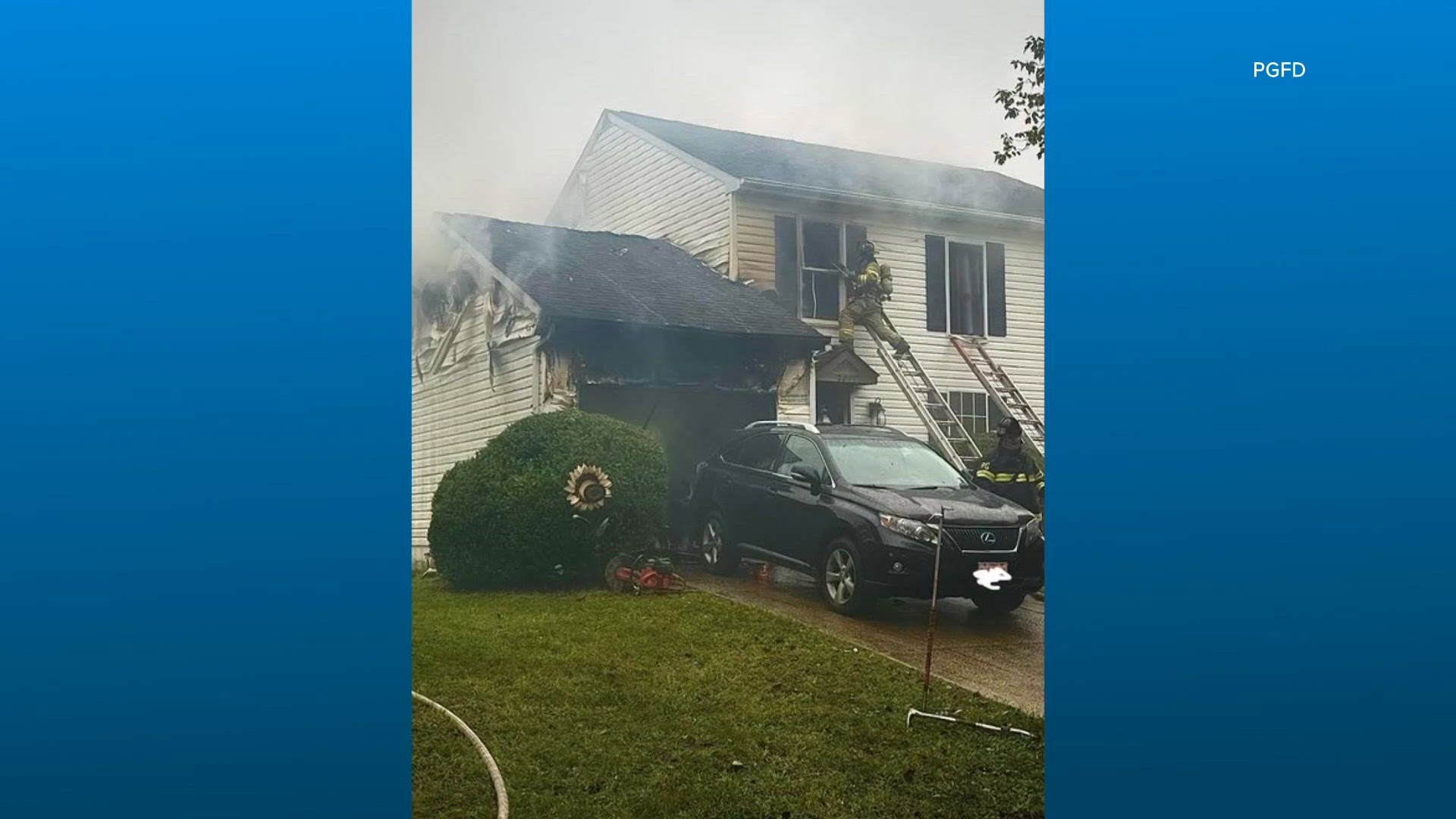 Garage fire damages Upper Marlboro home