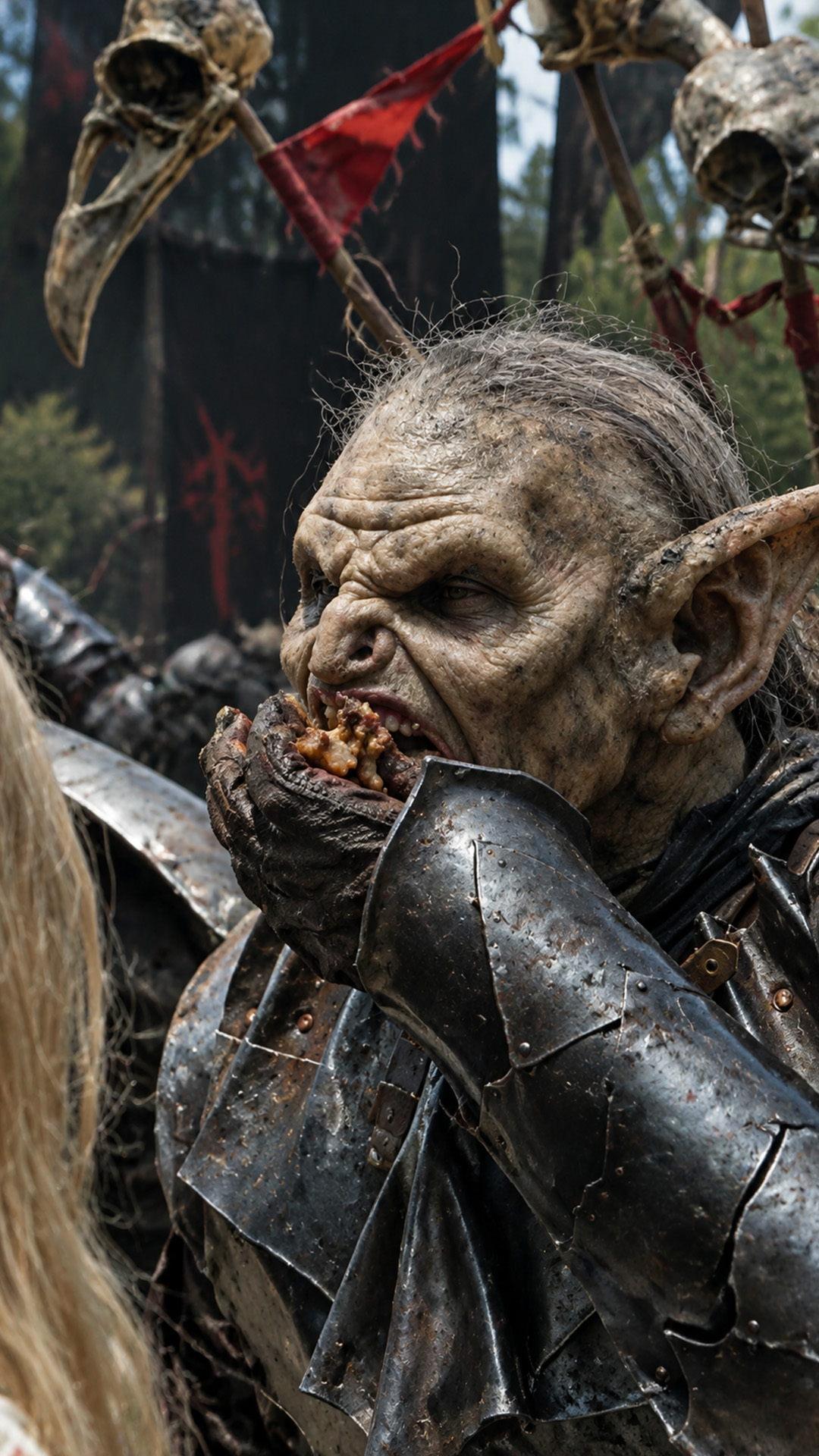What orcs do when the cameras stop rolling