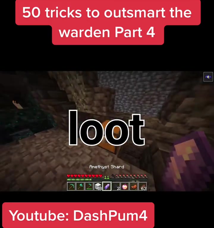 Even more warden tips and tricks #minecraft #hardcoreminecraft #warde...