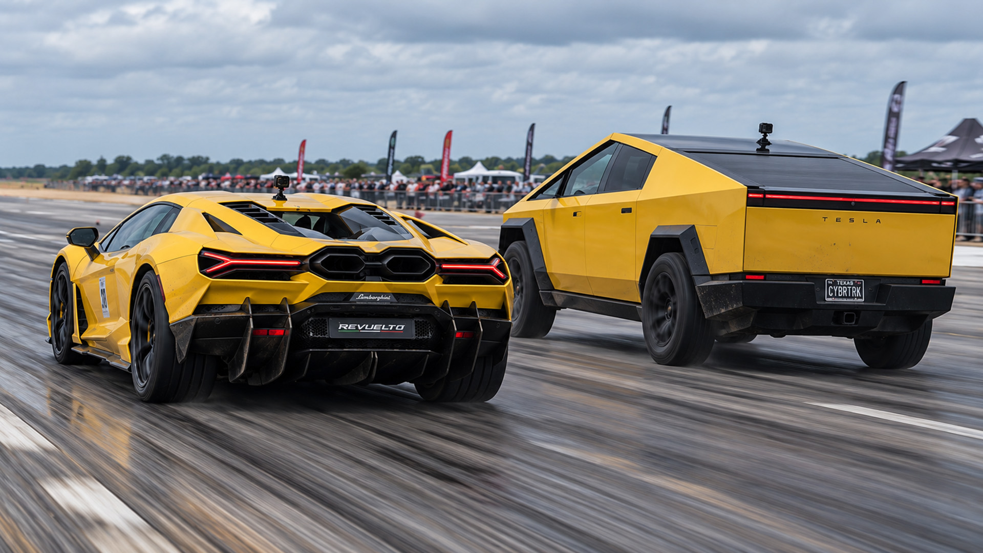 Can the Cyberbeast beat a Lamborghini in drag race?
