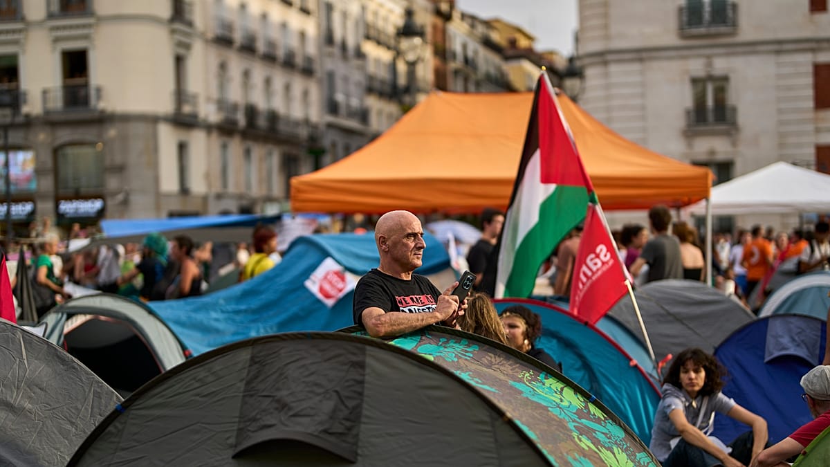 Protesters camp in Madrid as housing crisis sparks anger