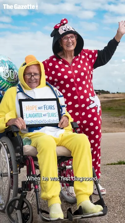Donald Duck and Minnie Mouse walk for dementia cafe