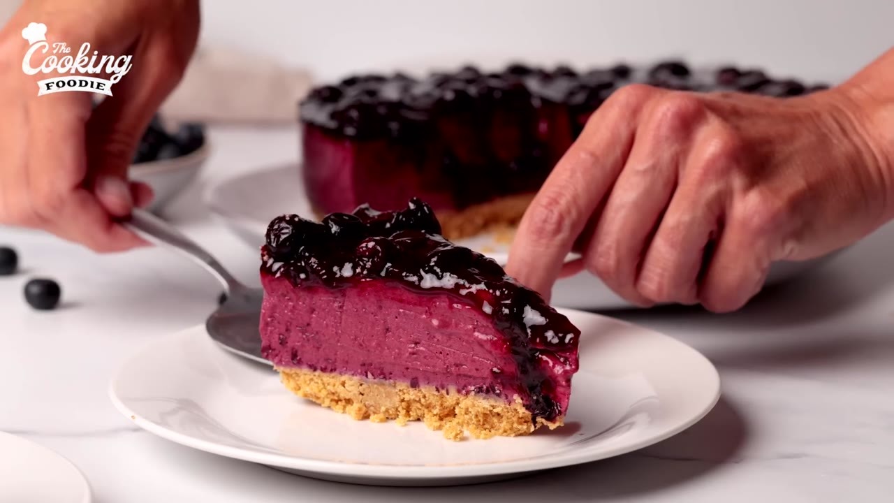 This no-bake blueberry cheesecake is almost too easy to make