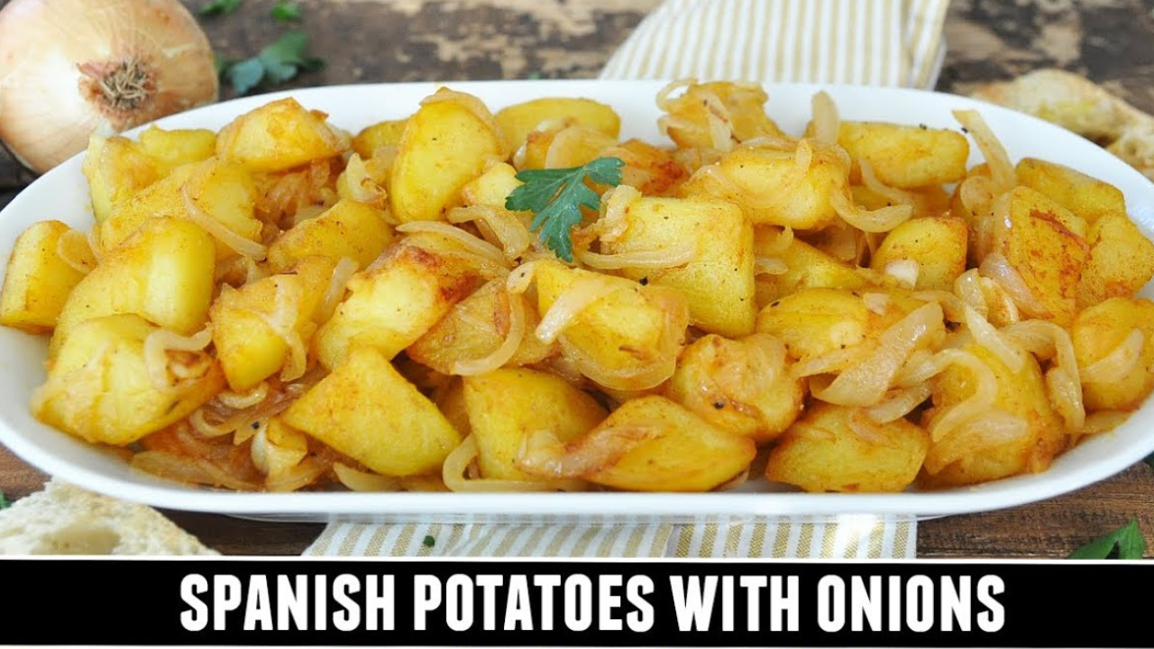 Spanish potatoes with onions