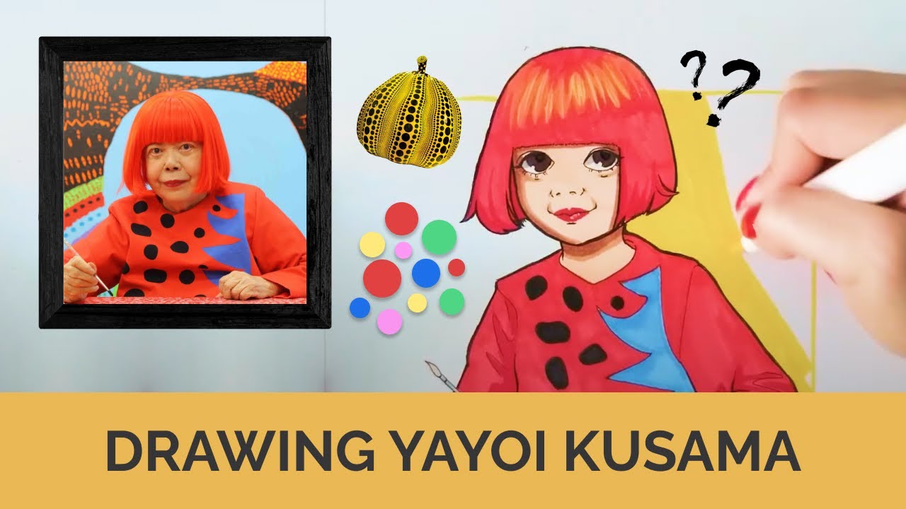 Learn about Yayoi Kusama artist biography and drawing tutorial