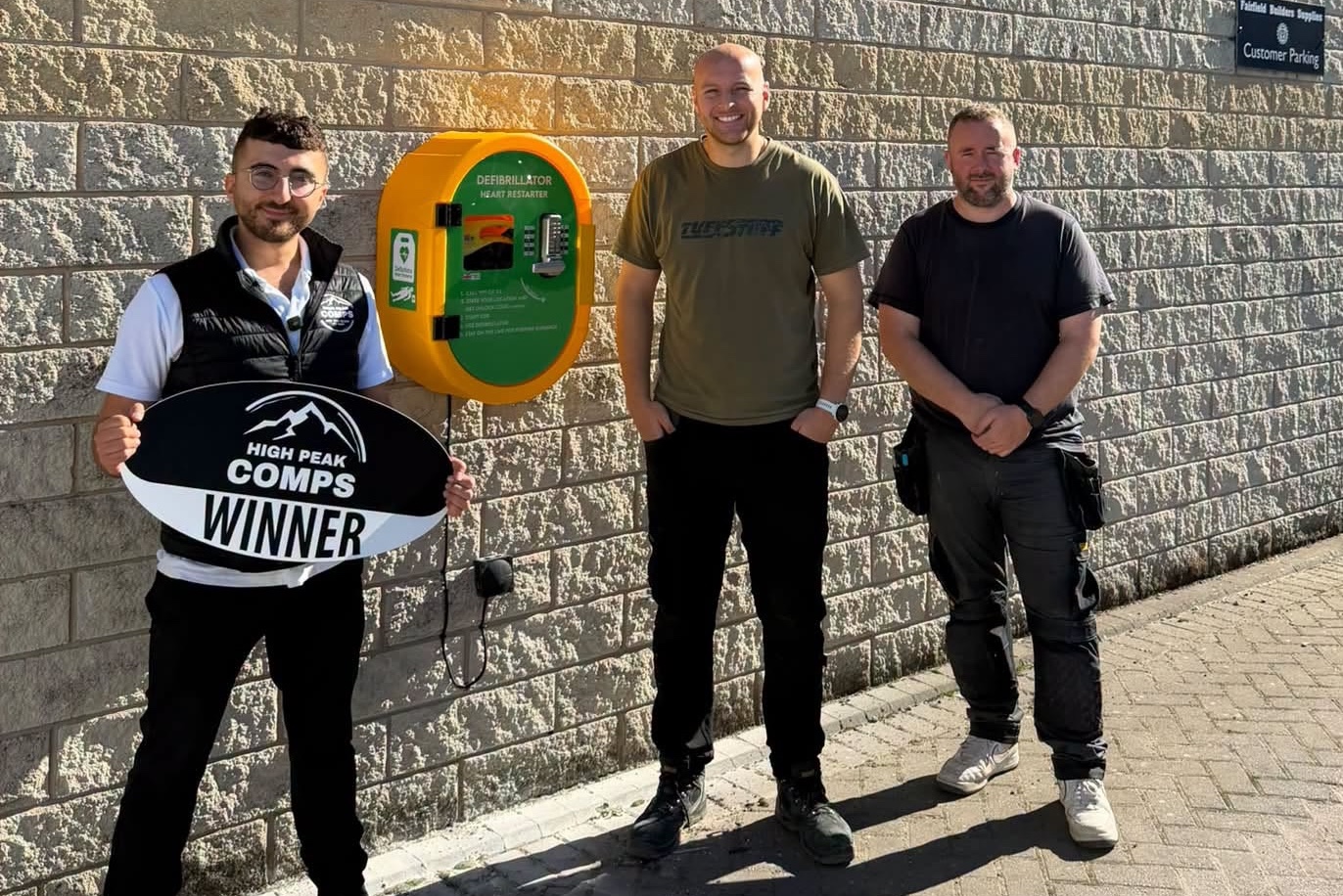 New community defibrillator installed at High Peak business