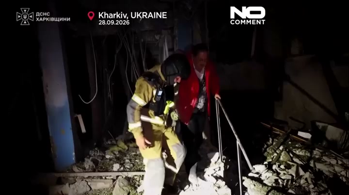 Ukraine: Kharkiv apartment block hit by Russian strike, 25 injured