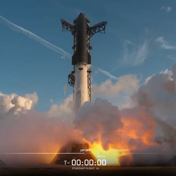 SpaceX launches Starship on giant rocket's first flight to orbit