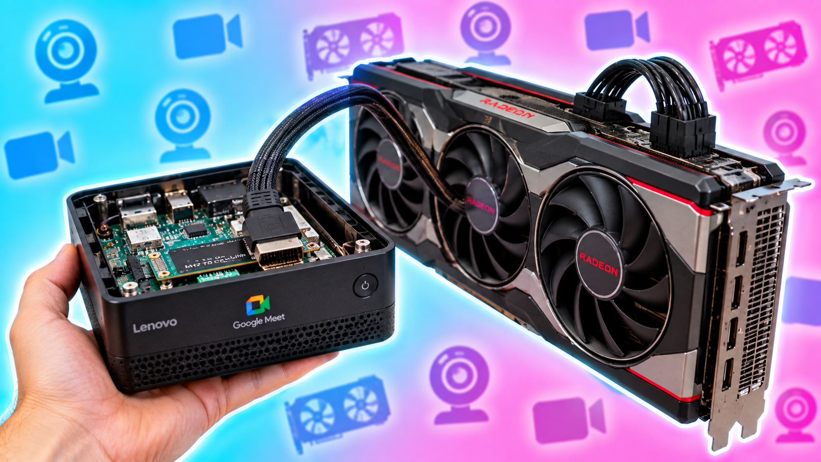Google Meet gaming PC - adding a fat GPU to a conference computer