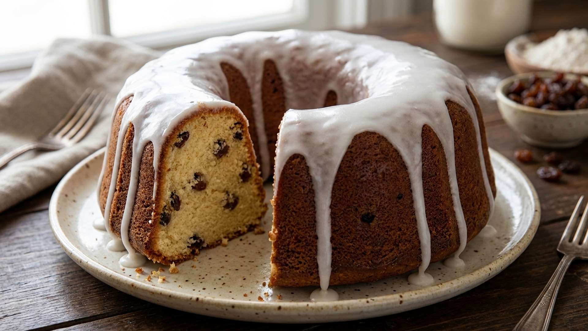 The raisin bundt cake everyone asks for again