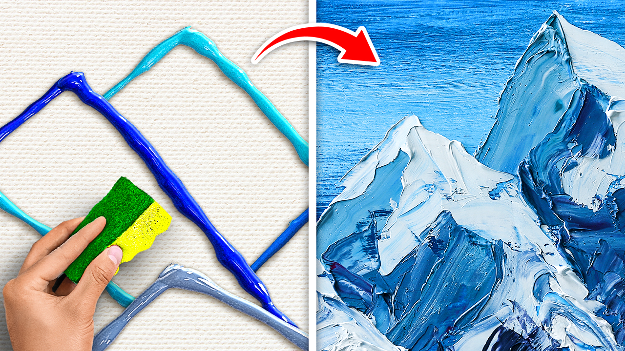 Easy art tricks & painting hacks: Fun DIY drawing crafts and colorful ...