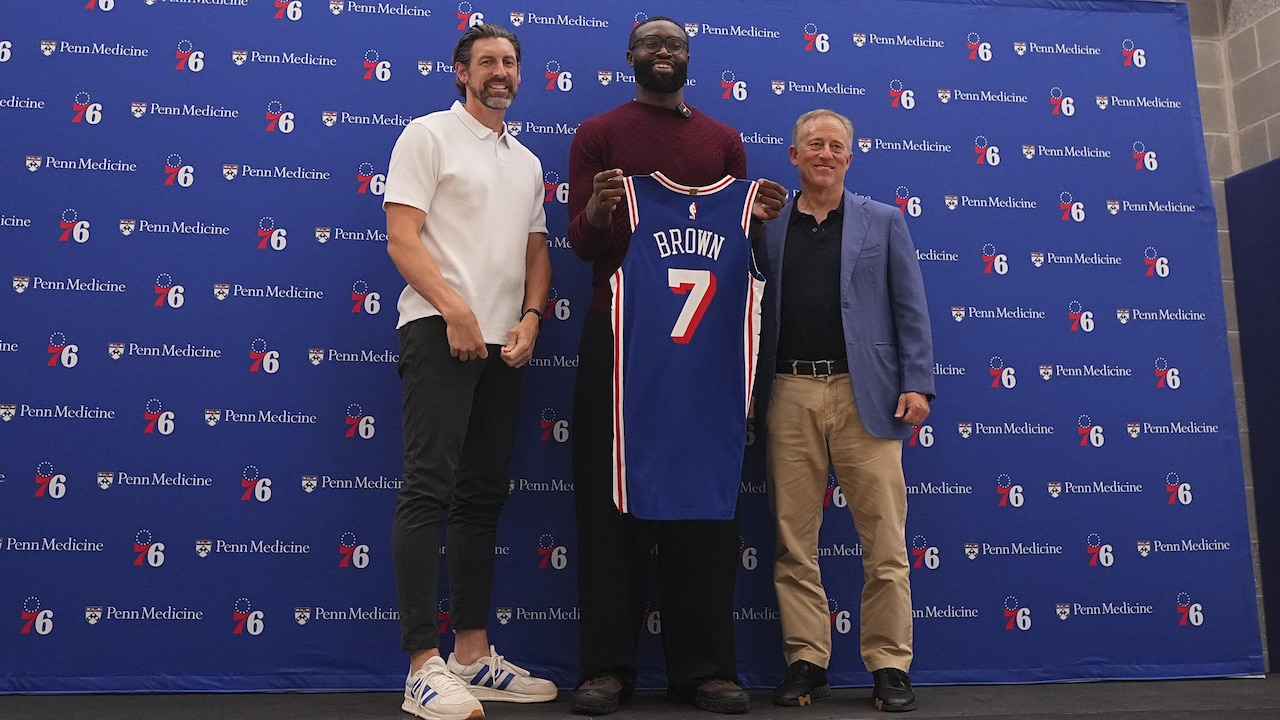 76ers drop photo of every jersey with new patch for LeBron, Jaylen ...