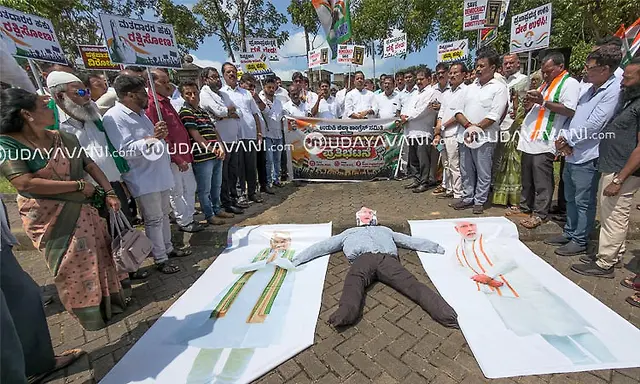 Udupi: District Congress stages protest against Election Commission