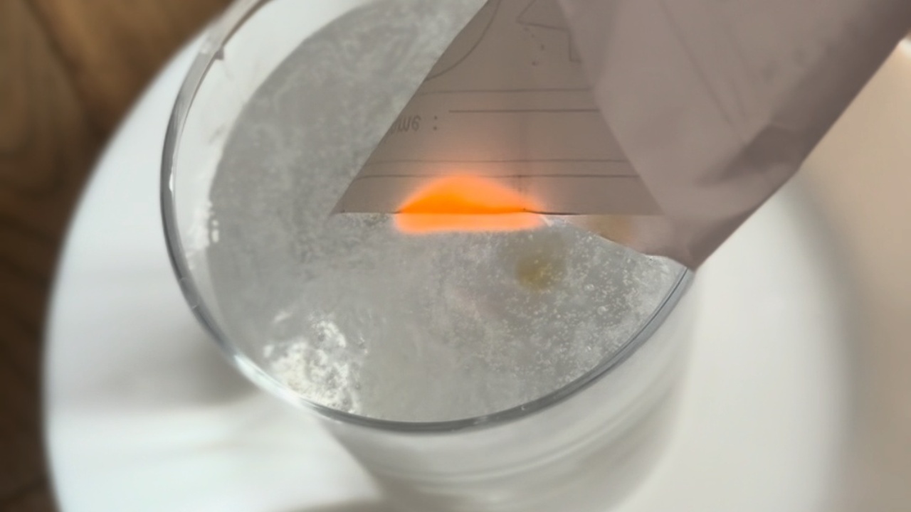 Paper catches fire when brought near invisible alcohol flames