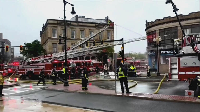 Massive fire tears through landmark building in Boston, raising ...