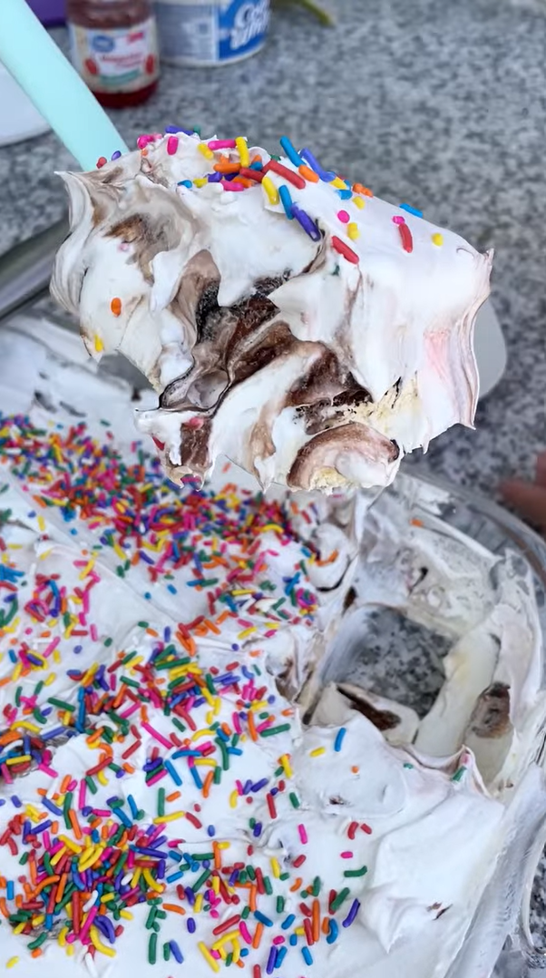 Easy ice cream sundae cake for a fun summer treat