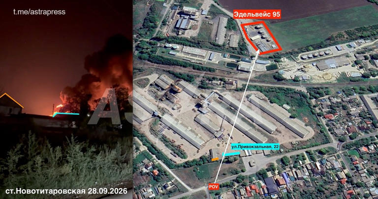 Russian oil depot in Krasnodar region catches fire after Ukrainian ...