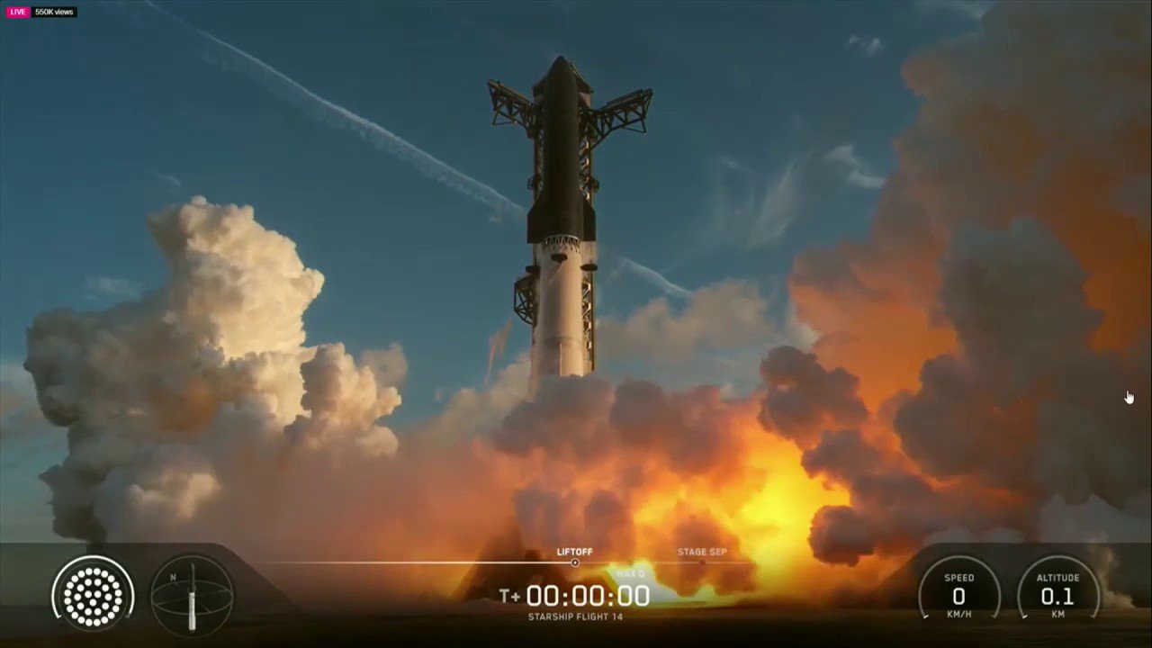 SpaceX launches Starship on 10-hour test flight, aiming to orbit Earth ...
