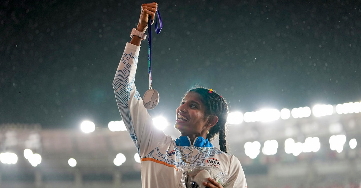 Ancy Sojan, with beads, ribbon and Asiad silver, becomes Kerala's new ...
