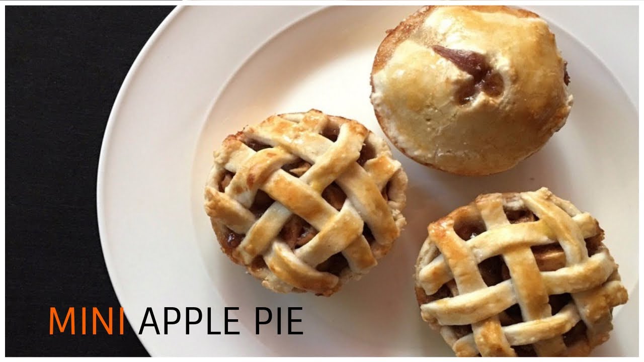 Homemade mini apple pie from scratch