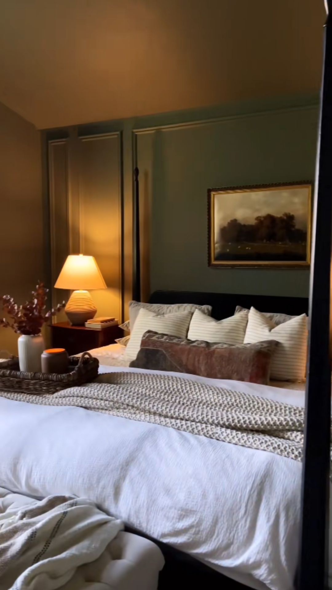 Cozy fall bedding refresh with a relaxing ASMR cleaning routine